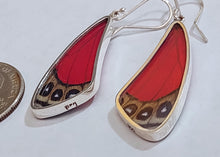 Load image into Gallery viewer, Butterfly earrings, real butterfly wing jewelry, real butterflies in jewelry, butterfly wings in jewelry, butterfly wing jewelry