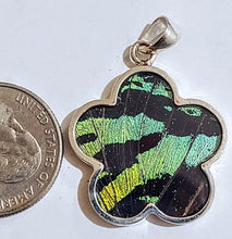 Load image into Gallery viewer, NEW FLOWER SHAPED! wing jewelry, real butterfly, butterfly wing pendant, butterfly wing earrings real butterfly gifts, jewelry with butterfly wings