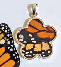 Load image into Gallery viewer, NEW FLOWER SHAPED! wing jewelry, real butterfly, butterfly wing pendant, butterfly wing earrings real butterfly gifts, jewelry with butterfly wings
