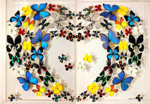 Load image into Gallery viewer, 40"x30" Heart-shaped wave! Framed Butterflies-Mounted Butterflies-Preserved Butterflies