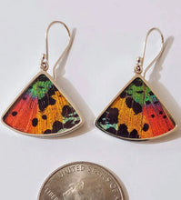 Load image into Gallery viewer, Butterfly wing jewelry, real butterfly, butterfly wing pendant, butterfly wing earrings real butterfly gifts, jewelry with butterfly wings