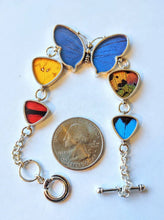 Load image into Gallery viewer, Butterfly wing bracelet, real butterfly, butterfly wing pendant, butterfly wing earrings real butterfly gifts, jewelry with butterfly wings