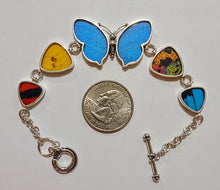 Load image into Gallery viewer, Butterfly wing bracelet, real butterfly, butterfly wing pendant, butterfly wing earrings real butterfly gifts, jewelry with butterfly wings
