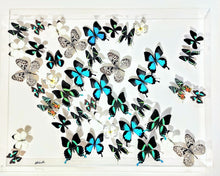 Load image into Gallery viewer, 35"x25" Butterfly Wall Art – Framed Real Butterfly Display – Nature Decorutterflies-Mounted Butterflies-Preserved Butterflies